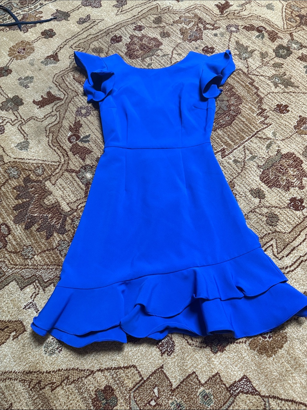 TCEC ruffle dress blue size small